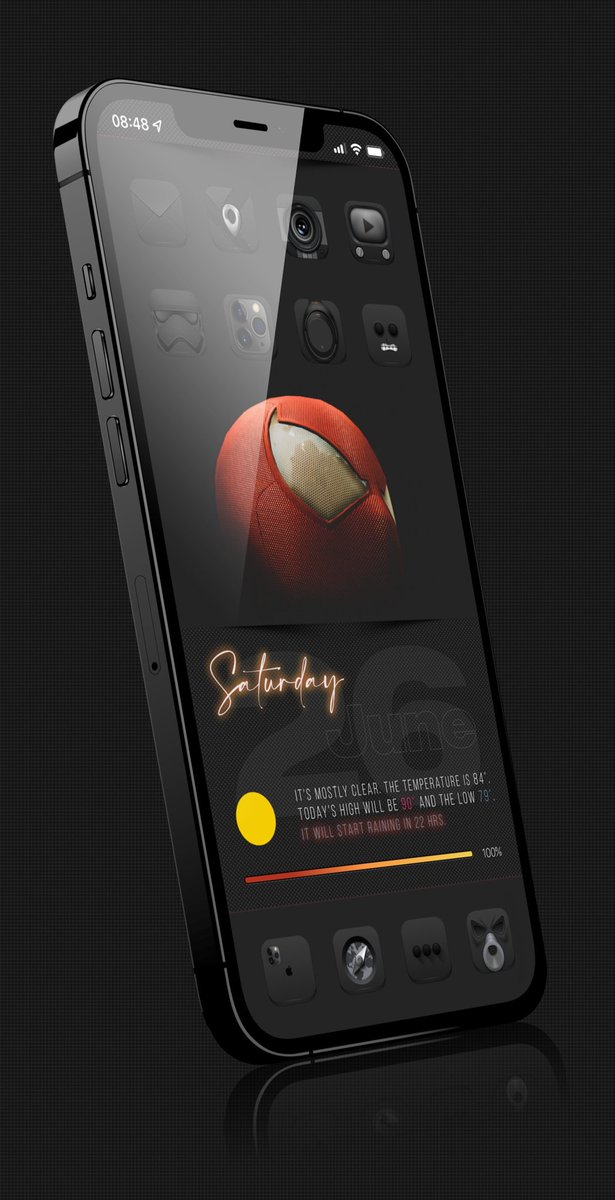 Kothuq's tweet image. Saturday&apos;s Home Screen Setup...  #WeatherHTML by @thewaytozion 
#Carbon by @Nyk0n_ 
.
.
.
@screenshot_pro 
#iOS15beta2 #nojailbreak