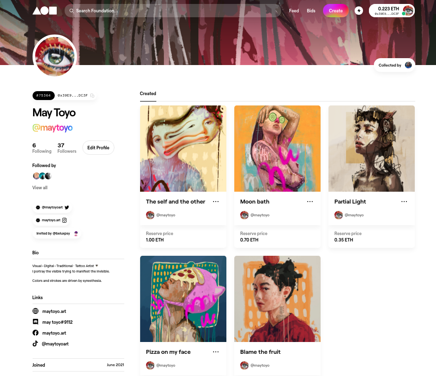 maytoyoart's tweet photo. Good Vibes Fam!
Good news!
My Listed Works on @withFND
💥👁💥👁💥👁💥
https://t.co/dTYOQJEXyP

#NFT #nftart #NFTCommunity #NFTs #nftartist #NFTcollector #blockchain #cryptoinvestor #cryptoart #nonfunfibletoken #nftartwork #nftcolectible @NFTSCLUB @nft_social https://t.co/titWOdQuq0
