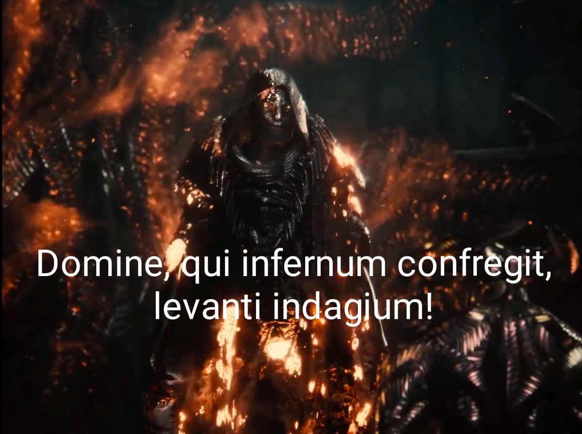 VTaris's tweet photo. I've noticed there are some transcriptions of DeSaad's Latin praying. But generally they are not correct Latin.  #zacksnydersjusticeleague https://t.co/Lc9bvlDCqj