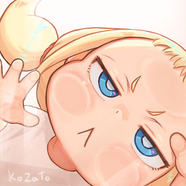 1girl blonde hair blue eyes solo female child against glass twintails  illustration images