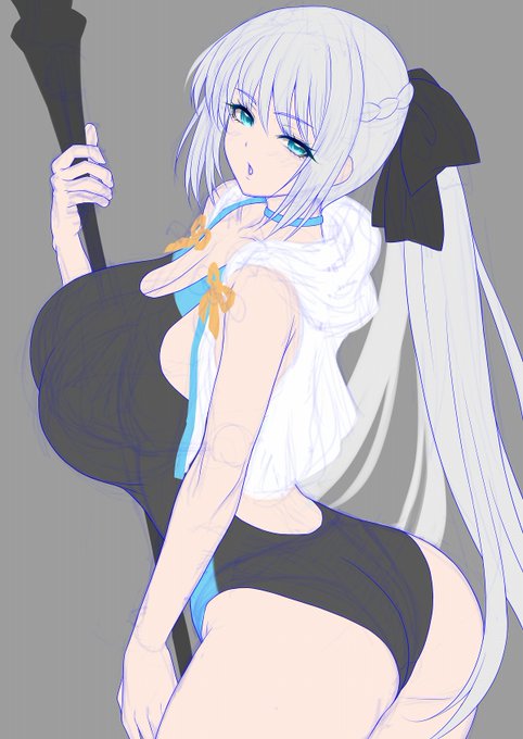 モル進捗。
気付いたら競泳水着になってた。
似合うのが悪いのだ。仕方ないのだ。 