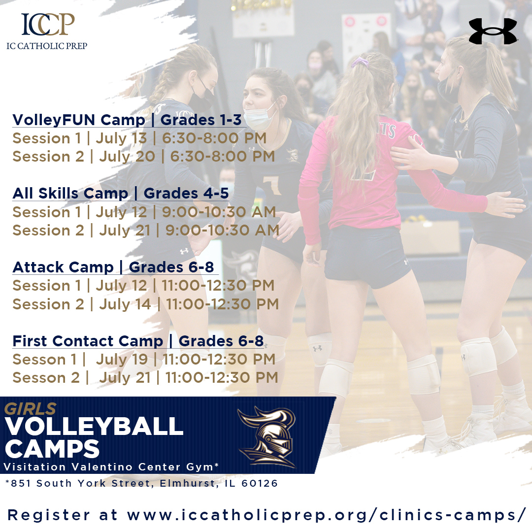 ICCPKnights's tweet photo. Next wave of IC Catholic Prep Youth Camps is right around the corner. Do not miss out!! Sign up for our July camps now at https://t.co/gDqVW4kHhv
#weareIC #KnightUp217 @ICCPFootball @ICCPVB @ladyknights_dt @CheerIccp #elmhurst #iccpcheer #iccpdance #iccpvb #iccpfootball https://t.co/hNekXmHFOt