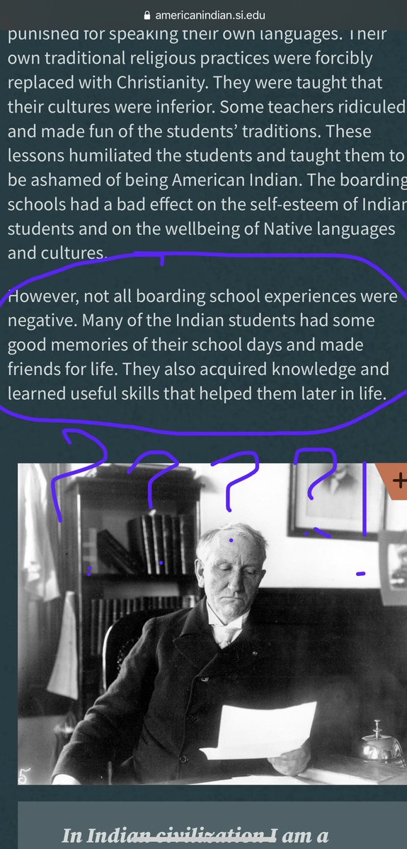 <a href="/DebHaalandNM/">Deb Haaland</a> <a href="/smithsonian/">Smithsonian</a> <a href="/SmithsonianNMAI/">National Museum of the American Indian</a> We MUST change this offensive wording on the Smithsonian’s study guid about the Indian Boarding School system. “Not all boarding school experiences were negative” is colonial hogwash! Would you print “not all slave owners were cruel”?