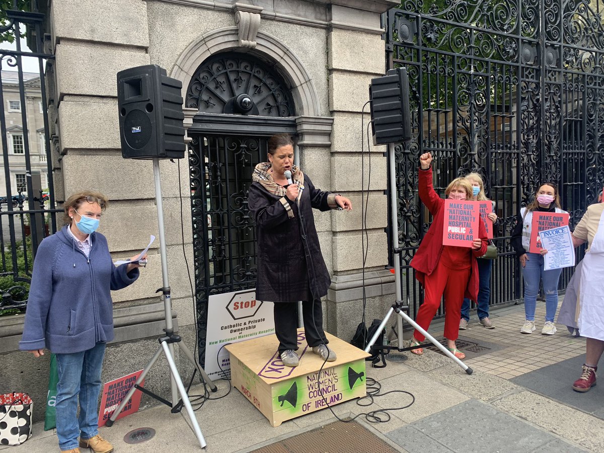 NameBridget's tweet photo. A hugely successful rally at the Dail over the religious involvement in the new national maternity hospital #protests #motherandbabyhome #mother https://t.co/SuMpsOcTsJ