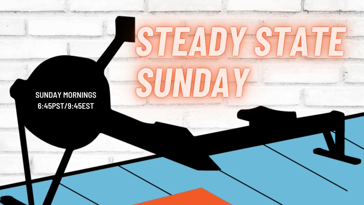 SteadyStateRow's tweet image. Long recovery row tomorrow. Register at Zoomergos.com. A change of focus every 5' with cues throughout. Row your own pace. We're there for you. #steadystatesunday #indoorrowing #erg #ergo #rowing #fitness