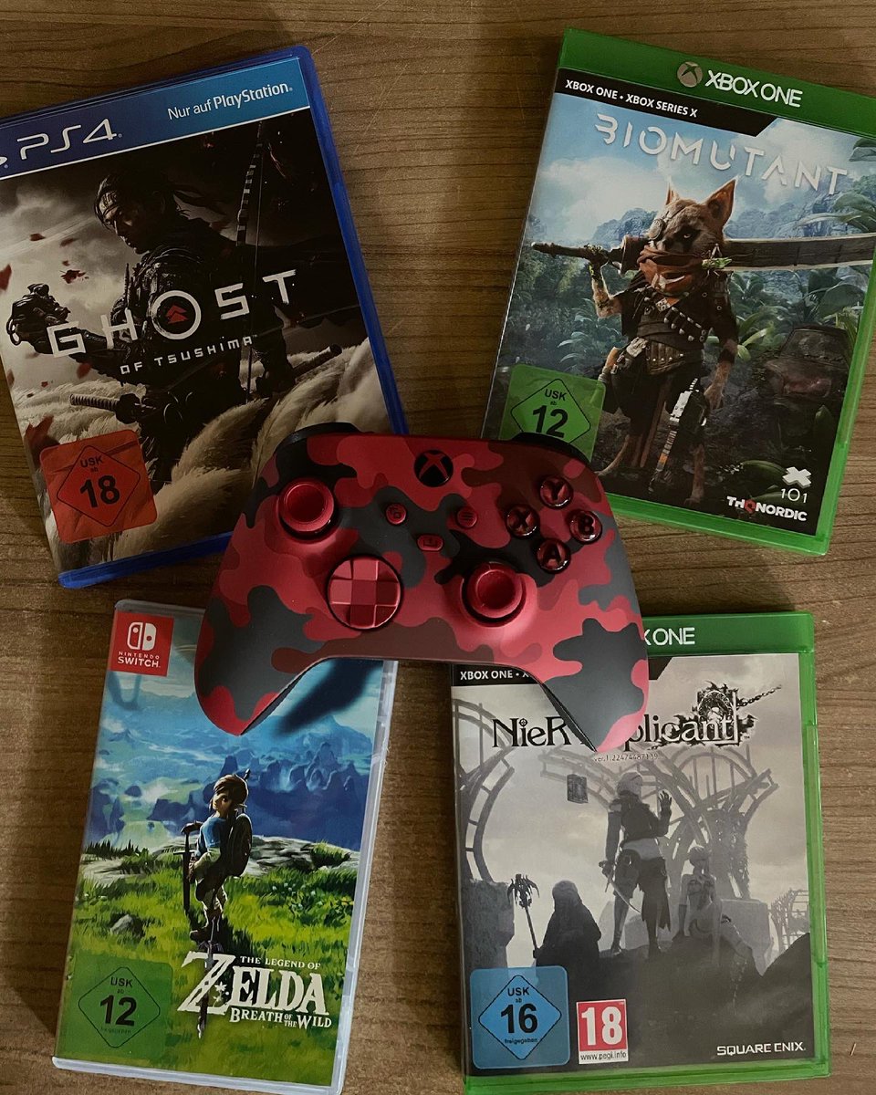 StrickBrina's tweet photo. Frau sollte öfters im Jahr Geburtstag haben 😂
Neuer Spielespass,meine Wunschliste wurde „erhört“ 😁
Vom tollen @Beetledriver74 
#xboxseriesx #controller #biomutant #nierreplican #ghostoftsushima #zeldabreathofthewild #playstation4pro #gamergirl #aerotask #nintendoswitch #zelda https://t.co/4P3TDYw2or