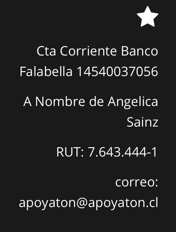 KichaChilena's tweet photo. https://t.co/P20LRmQWXZ
Vamos amigos‼️‼️
RT, y compartir el link de la transmisión!!
😄🎉❤️💪🏼
Los datos para apoyar a nuestros carabineros 👇🏼💚 https://t.co/amtwe2LyMW