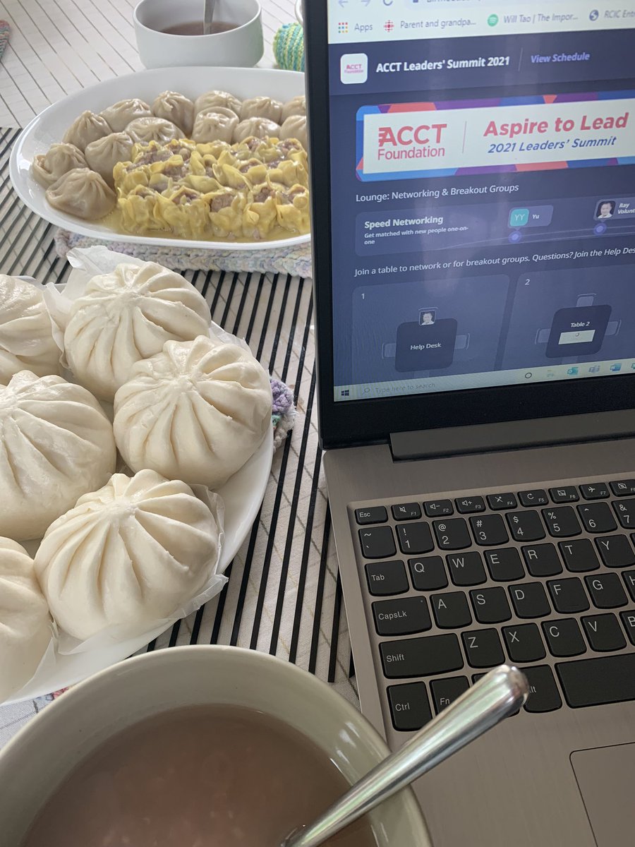 Breakfast of 粥, 叉燒包, 燒賣, 小籠包 (Congee, BBQ pork bun, Shao Mai, Xiao Long Bao) on the last day of @ACCTFoundation  Summit seems fitting! Although the last day, let’s keep the momentum going #aspiretolead