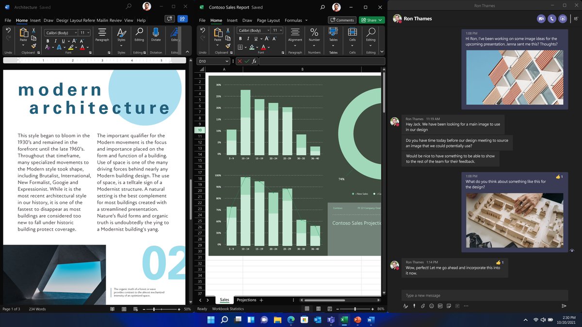 A Little Sneak Peek at New Microsoft Office for Windows 11 👀

#Windows11 
#MicrosoftOffice
#MicrosoftOffice2021