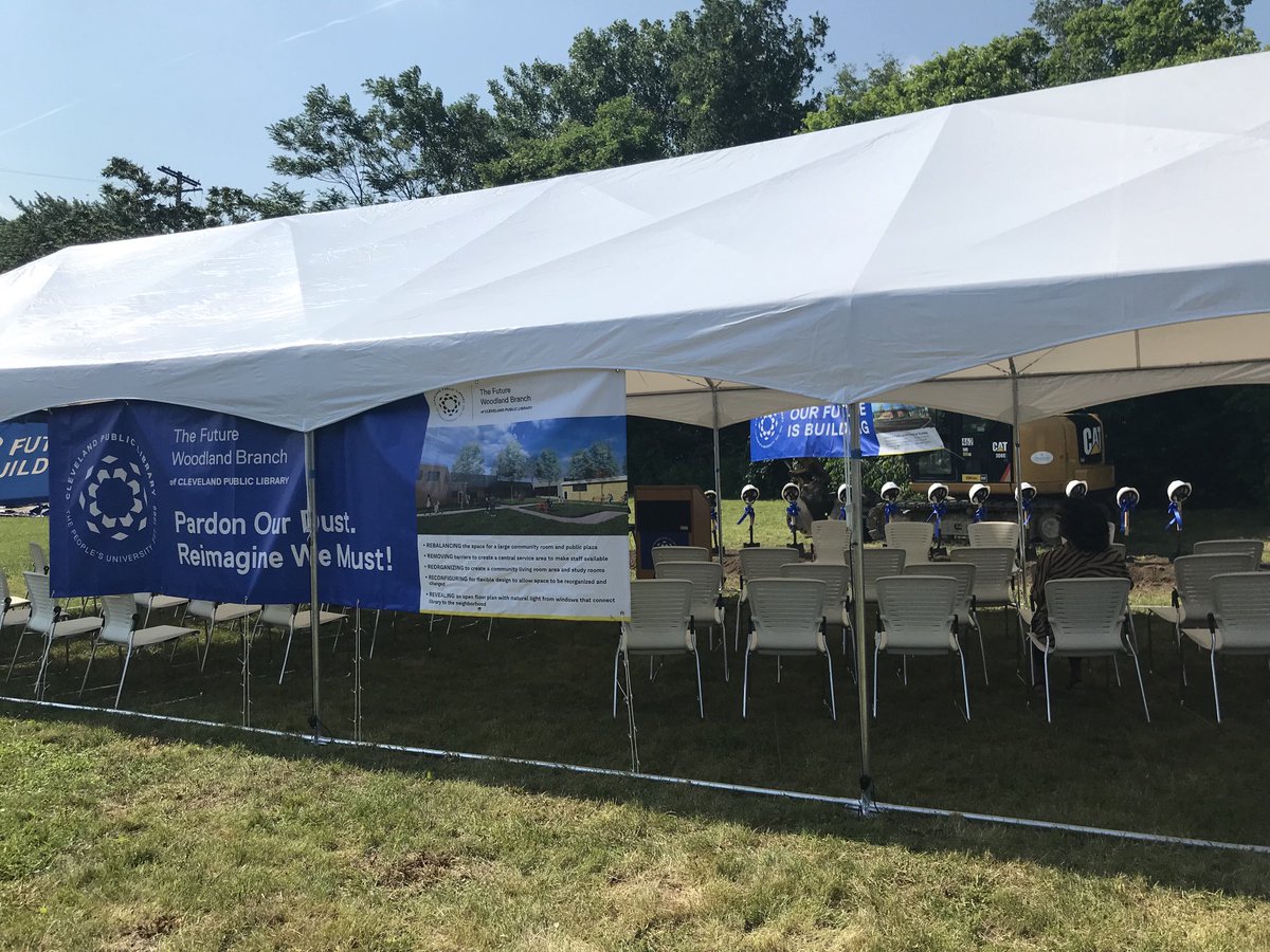 Cleveland_PL's tweet photo. A big day for Cleveland Public Library. We’re breaking ground on the new Woodland Branch at 10:30am. Come celebrate with us. #CLE #OurFutureisBuilding https://t.co/JgIlEeHkDH
