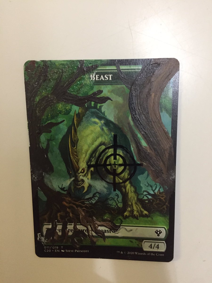 SatpieGaming's tweet photo. Token alters from last night! 😊 #mtg #mtgalters #mtgarena #art #mtgonline #magicthegathering #commander #edh #token #artalter https://t.co/6rT0cFHHdz