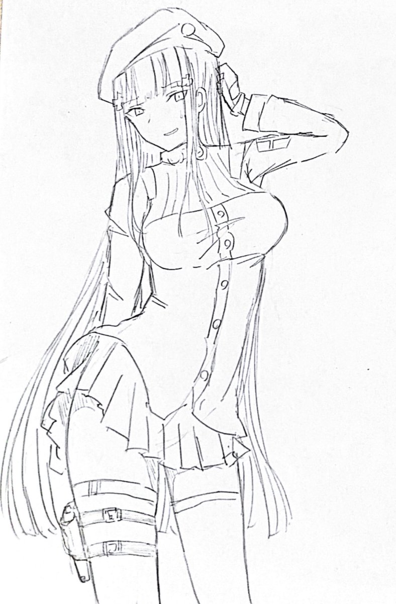 2020/10/10時点で反響のあった絵 
今日 同じタイプで描いた絵。 
意識してはいなかったけど絵柄が安定してる。 