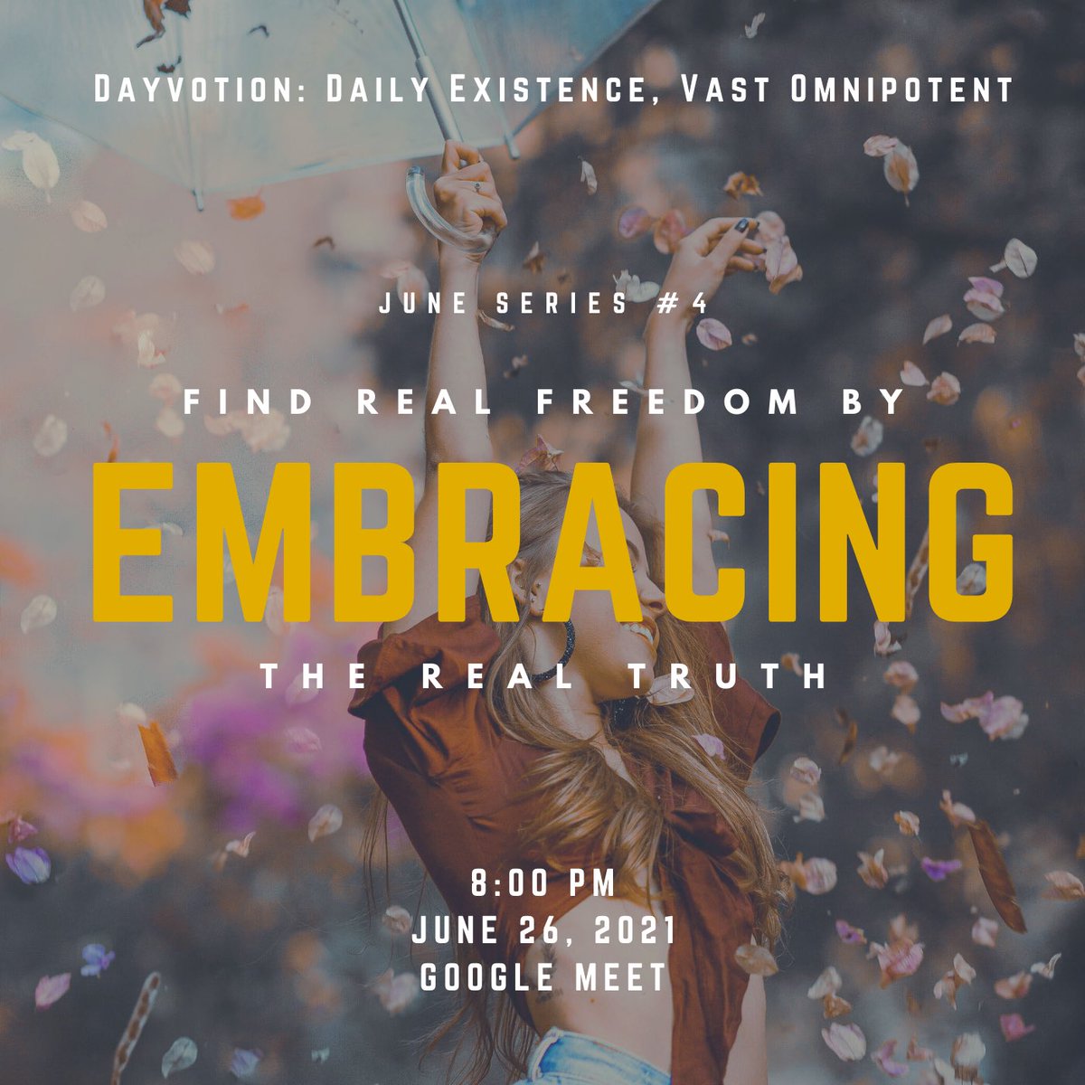 _dayvotion's tweet photo. wohoo!! thank you so much for joining everyone🧡 i pray that we all find the real freedom and the real truth in Him🙌 Godbless us all and see you next week for our new series!🙆‍♀️ https://t.co/1Va7dIqViz