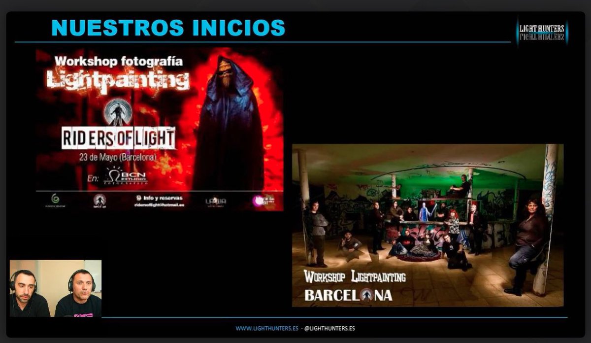 ONLINE con Light Hunters contándonos sus inicios sobre la amistad y el lightpainting. 

Amistad y diversión en la fotografía pintada con luz. 

congreso-inight.com
