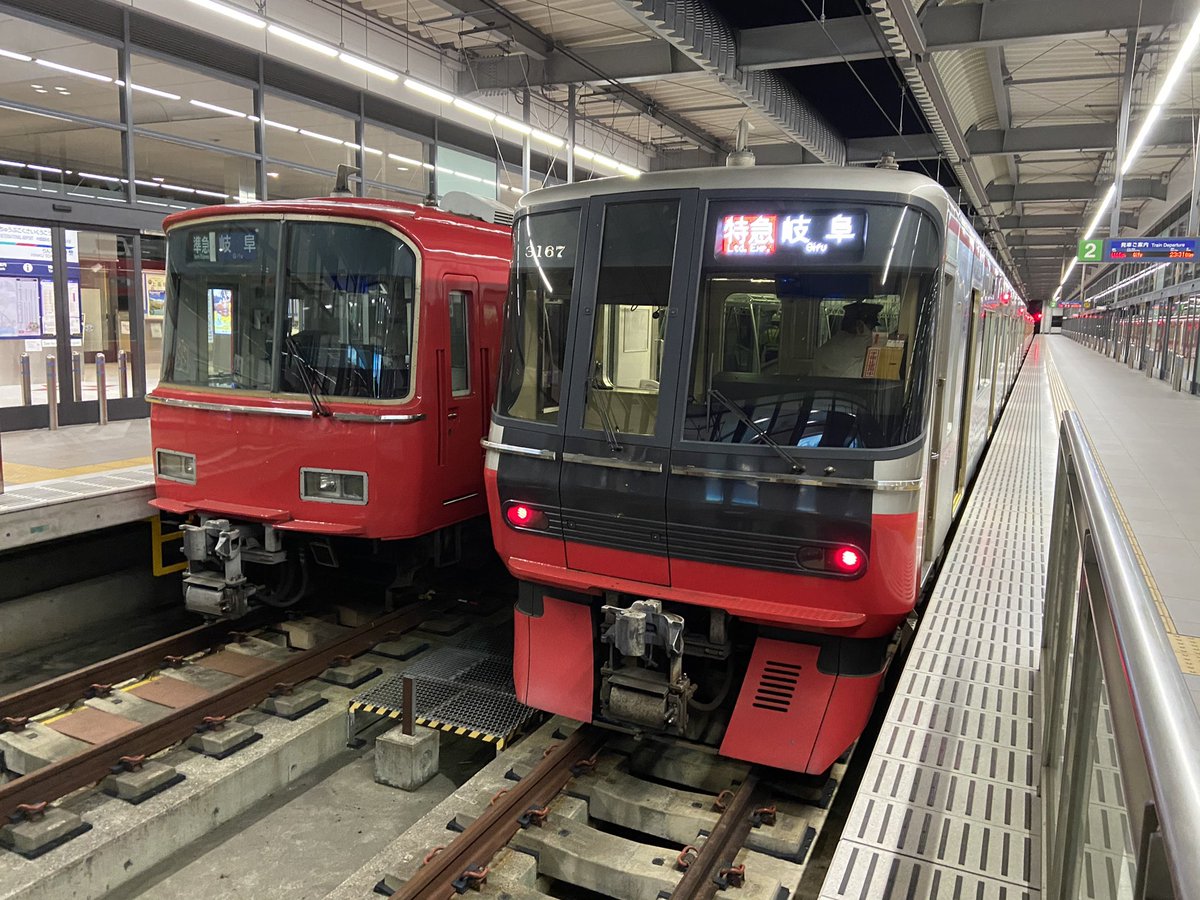 中部国際空港［TA24］ 23:31 441ﾚ 特急｜名鉄岐阜 ﾄ3167F＋3523Fｷﾞ