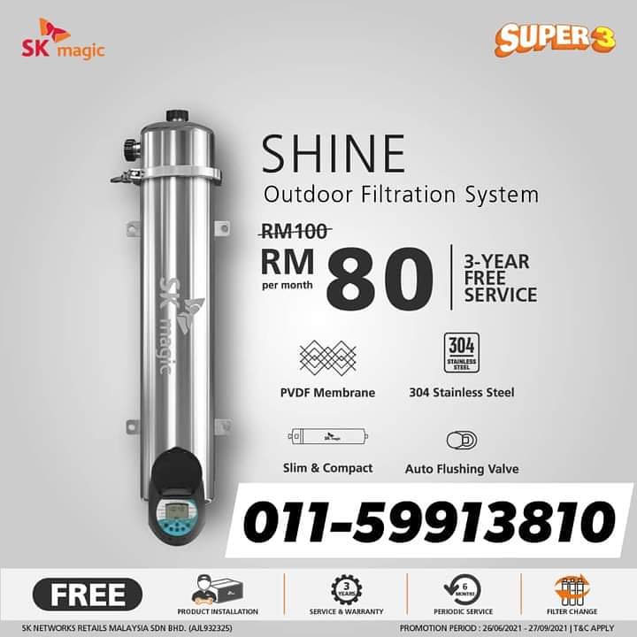 JiksooAzwan's tweet photo. 💦 NAK AIR BERSIH DALAM RUMAH?
SHINE adalah penapis air luar rumah yang berfungsi menapis semua kotoran dalam air menjadi air yang jernih dan bersih
.
Hanya RM80 dengan servis percuma selama 3 tahun 
.
Pertanyaan / order wasap dibawah!! https://t.co/BifCNWPDXB