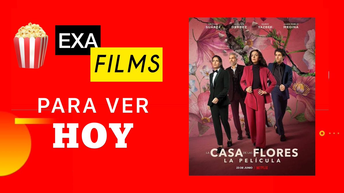 ExaFmLeon's tweet photo. 🍿 • #EXAFilms ahora forman parte de tu #FinDeSemanaEXAgerado con @AleGaribayB
Ella tiene la recomendación de la peli perfecta para hoy #LaCasaDeLasFlores 🌺 😌 #DeNada https://t.co/TH2dEVjH1q