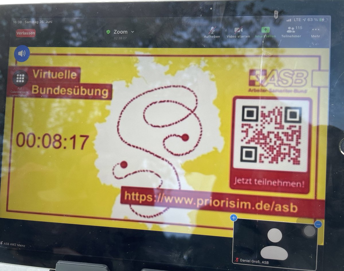 asb_gross's tweet photo. Wenn die #Bundesübung nicht in „Präsenz“ möglich ist, dann machen wir das halt virtuell. #ASB #virtuelleBundesübung #Bevölkerungsschutz #ASBBaWü https://t.co/TyumzrS0Bb