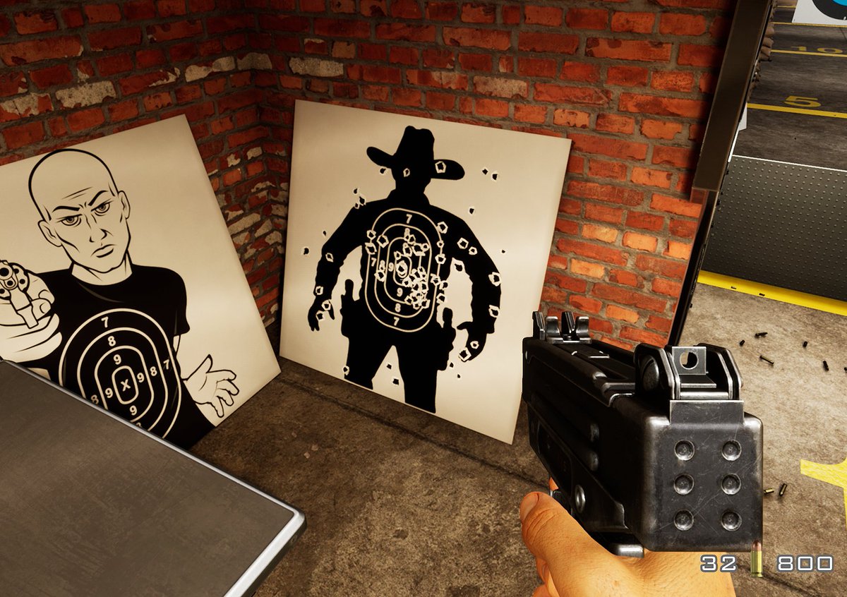 Today I'm getting the firing range working and making impact decals for paper surfaces.