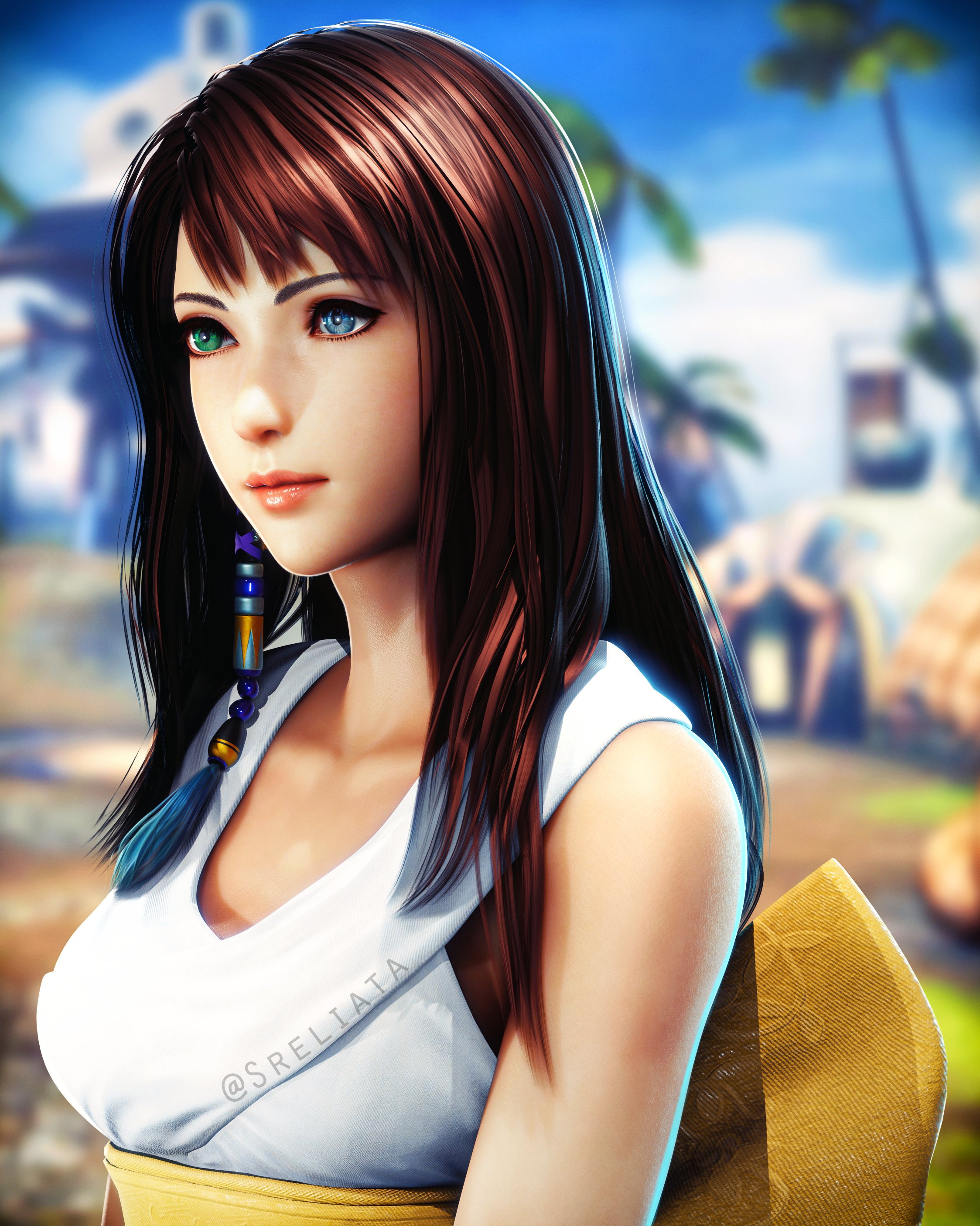 Sʀᴇʟɪᴀᴛᴀ I Ve Always Wanted To Try And See How She D Look With Long Hair In 3d Just Like Nomura S Vision For Ffx3 Yuna What Do You Think
