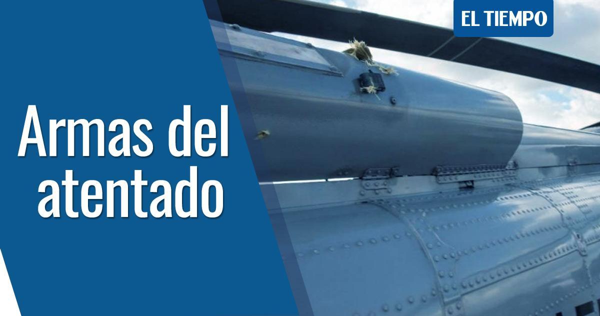ELTIEMPO's tweet photo. Estos son los fusiles con los que atentaron contra el presidente Duque. Uno de ellos de con marcas de las Fuerzas Armadas de Venezuela. Más información 👉 https://t.co/lcwDHoHsrk https://t.co/3slVOYdjJU