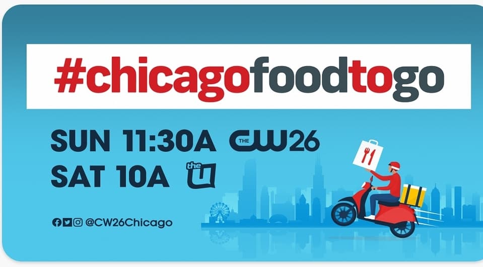 Check us out on #ChicagoFoodToGo on the U at 10 AM today and on CW26 tomorrow at 11:30 AM!

@cw26chicago
#chicagofoodtogo