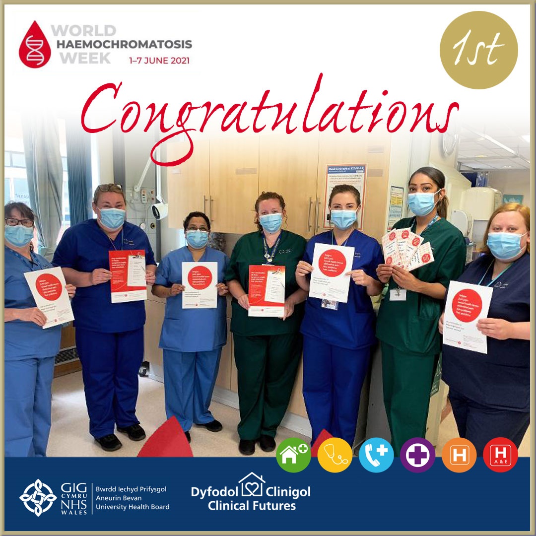 AneurinBevanUHB's tweet photo. 🥇Huge congratulations to our Haemochromatosis team for achieving 1st place in the Haemachromatosis UK 30th anniversary Hospital Awareness Challenge by raising awareness about this condition!

More about Haemachromatosis 👇https://t.co/Rjcx8ML1SF https://t.co/SxgjUbDvi8