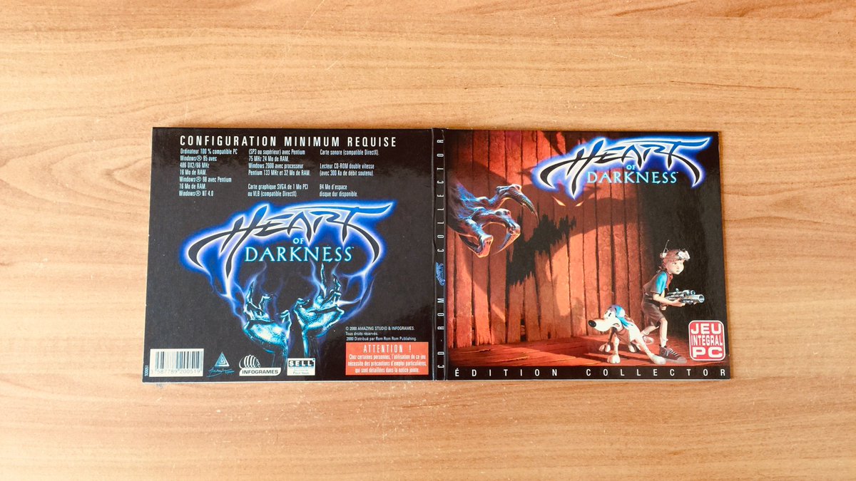 Gamrok's tweet photo. I found this in an old desk drawer! 🤩
So I have three versions of Heart Of Darkness! The Playstation version, the PC boxed version and this version.
I don't remember where I got it. Maybe from a magazine? 🤔
#HeartOfDarkness #AmazingStudio #Infogrames #EricChahi #RetroGaming https://t.co/4mX0FFlMM6