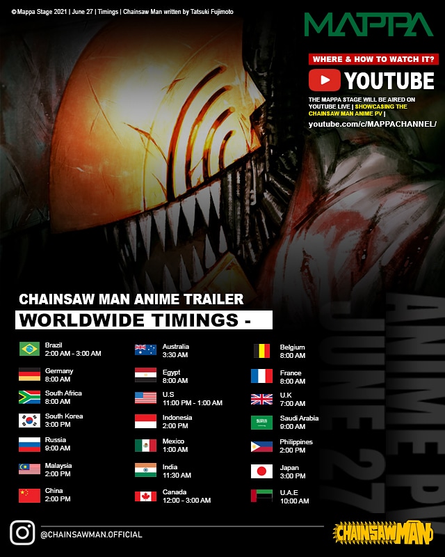 Air Timings worldwide : r/ChainsawMan