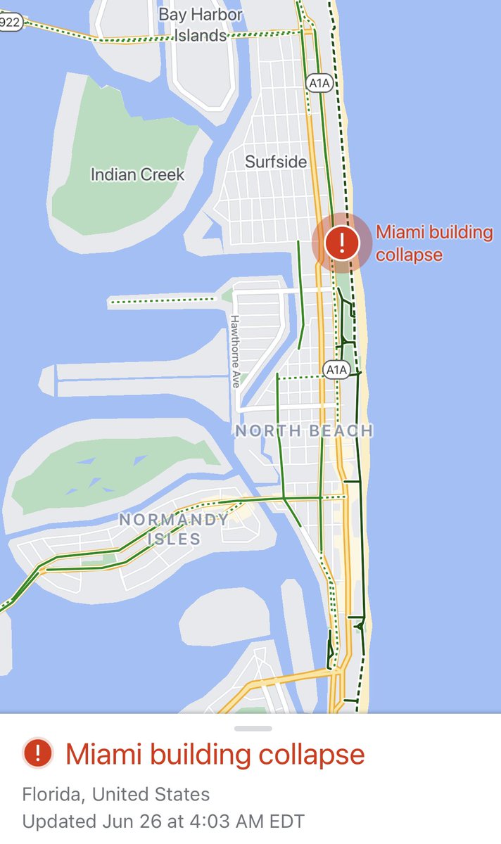 A comparison of the location of the partially collapsed building in Miami, and a map from the Fiaschi and Wdowinski paper on InSAR measured subsidence (on the northern edge of the study area). More figures can be found in the original paper:
faculty.fiu.edu/~swdowins/publ…