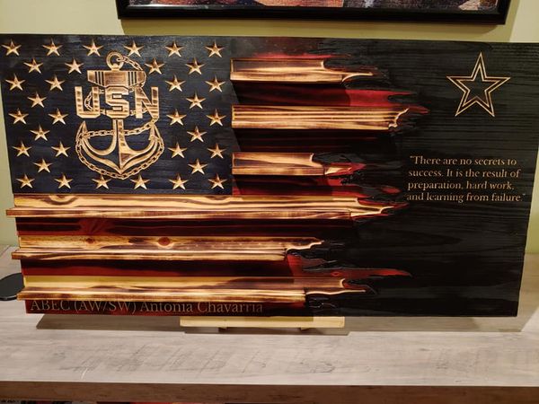 PerfectW00dwork's tweet image. Been having a great time in the shop creating another new product that is officially available to all. 
Check out the first 2 challenge coin holder flags to leave the shop. I can not say enough how fun it is to take the vision of someone and turn it into such a great piece!