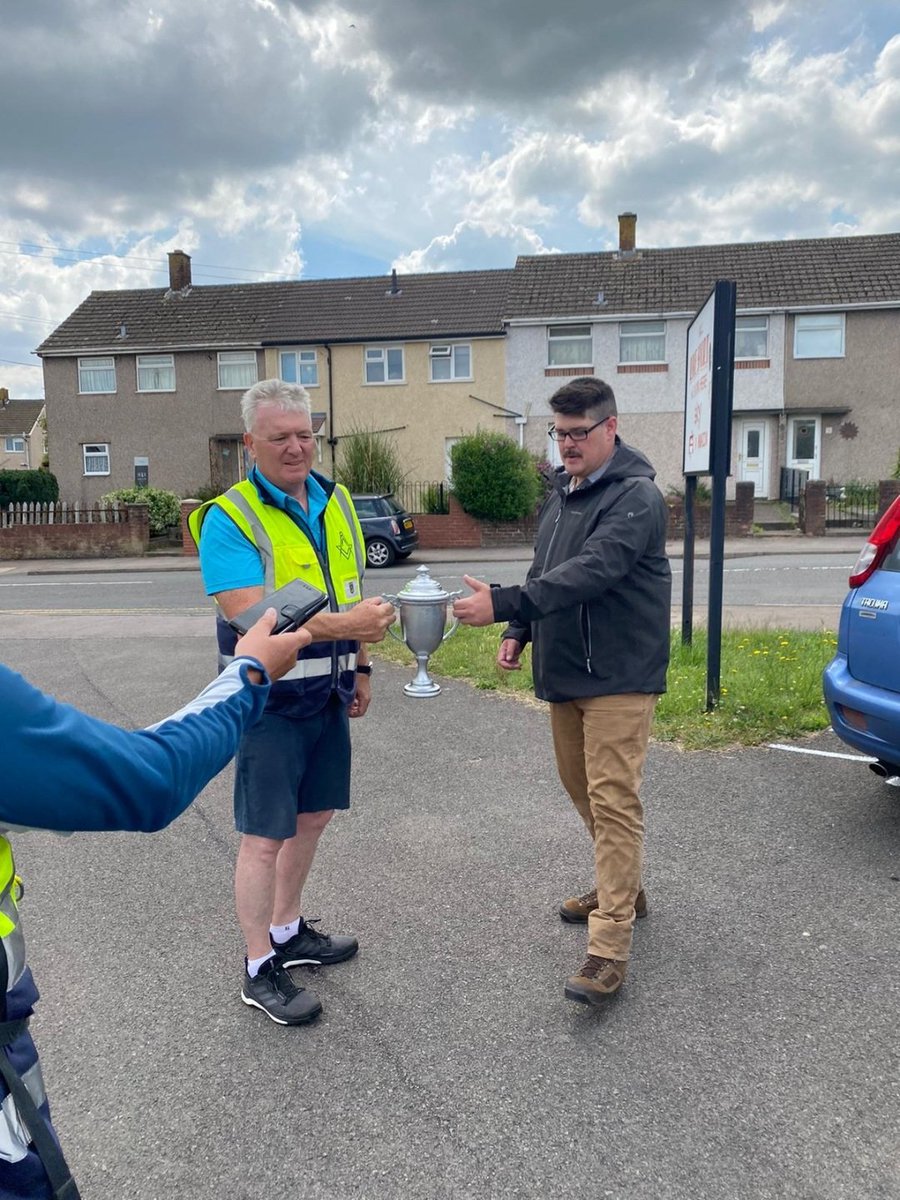 Well done to our fellow brethren at Saint Vincent Lodge No. 1404 @SVL_1404 on completing the Bristol to Chepstow leg of the @UGLE_UniScheme #2021UGLEChallenge #Freemasonry