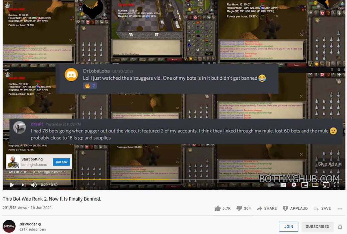 Carrot_Pig's tweet photo. @SirPugger So uh... just saw this ad on one of your videos... Go figure. 😆
"Start botting. Earn real world money. You might even get featured in one of Sir Pugger's videos!" https://t.co/gYoikTAtF0