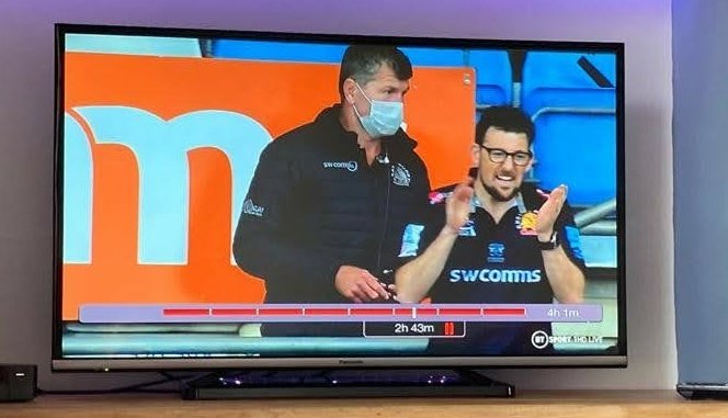 Matt_Hoops's tweet photo. Delighted to be doing the sign language commentary for @ExeterChiefs v @Harlequins at Twickenham today. https://t.co/cEIZH9AAT7