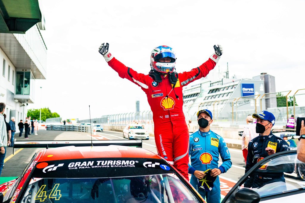 DanHarperRacing's tweet photo. I can’t believe it!! 😀

What a special moment for me and the BMW Junior Team - race winners on the Nordschleife 🏆

I’m so proud of everyone part of the programme and at Team RMG. It was an intense race and I’m so glad I could bring it home.

#BMWJuniorTeam #PassionForRacing https://t.co/v2qCVbqdnl