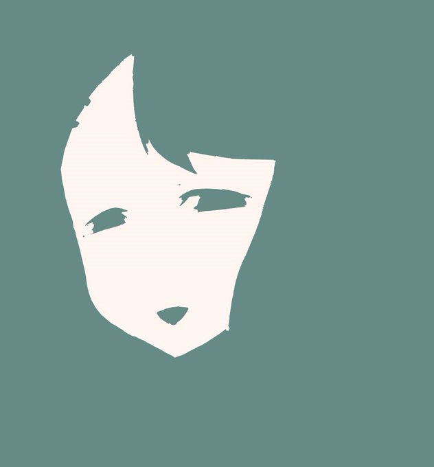 線画レイヤー非表示にしたとこなんだけど、深夜に見ていい顔じゃない・・
こわすぎでしょ 