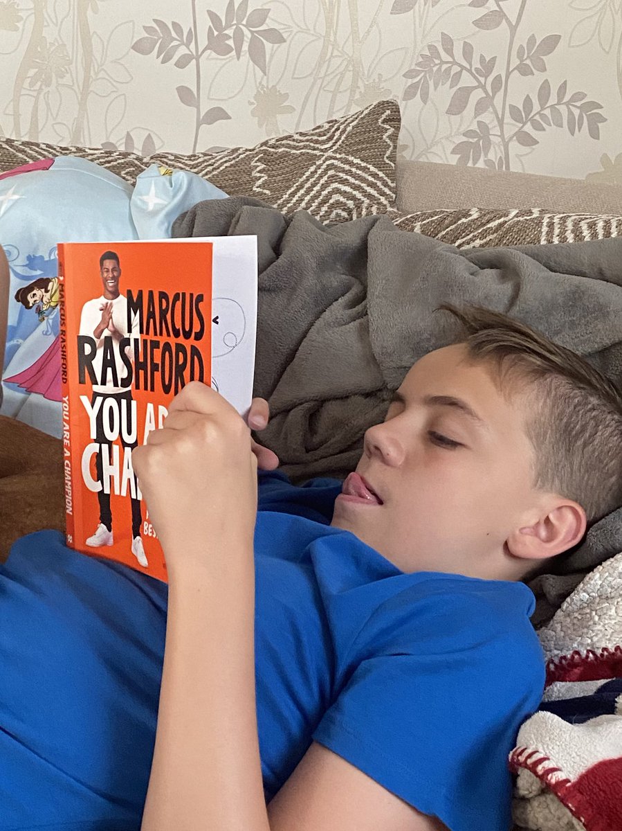 #youareachampion made it all the way to Germany! Birthday present for my son who suffers from low self esteem and bullying! He loves the book thanks @MarcusRashford i am confident this will help him and he is loving it so far
