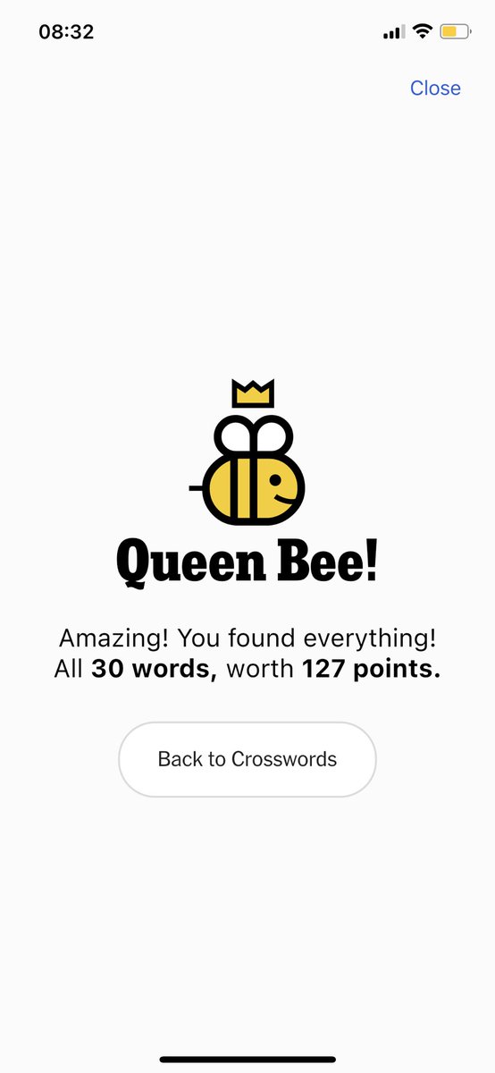 luchkomax's tweet photo. My fastest 👑 🐝 yet! #spellingbee #nyt @srahman2020 @beesolved @thegridkid https://t.co/g0oBjjd4TB