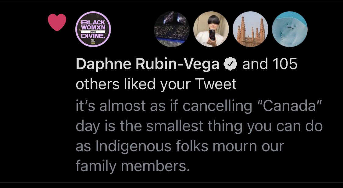 I’m screaming <a href="/daphnerubinvega/">Daphne Rubin-Vega</a> liked my tweet omg 😭😭