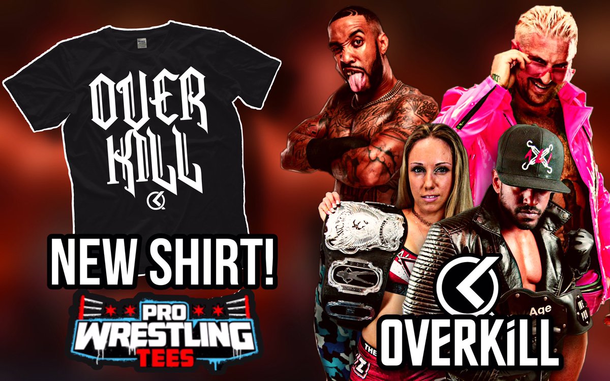 DavidAliWRSTLNG's tweet photo. 🚨New merch alert 🚨
@carliebravo @ZickyDice @DaniJordyn & I (clears throat) #YourSAVIOR constantly get told we’re a little #OVERKiLL. Well we’re #OK with that! You should be OVERKiLL too 😎 https://t.co/r2bVtAQTNT