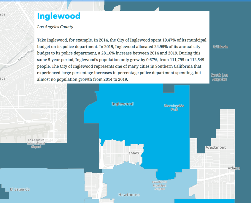 mappingblackca's tweet photo. https://t.co/FeK9y4B6fx
Inglewood
Los Angeles County
Take Inglewood, for example. In 2014, the City of Inglewood spent 19.47% of its municipal budget on its police department... https://t.co/QstM4xQclu