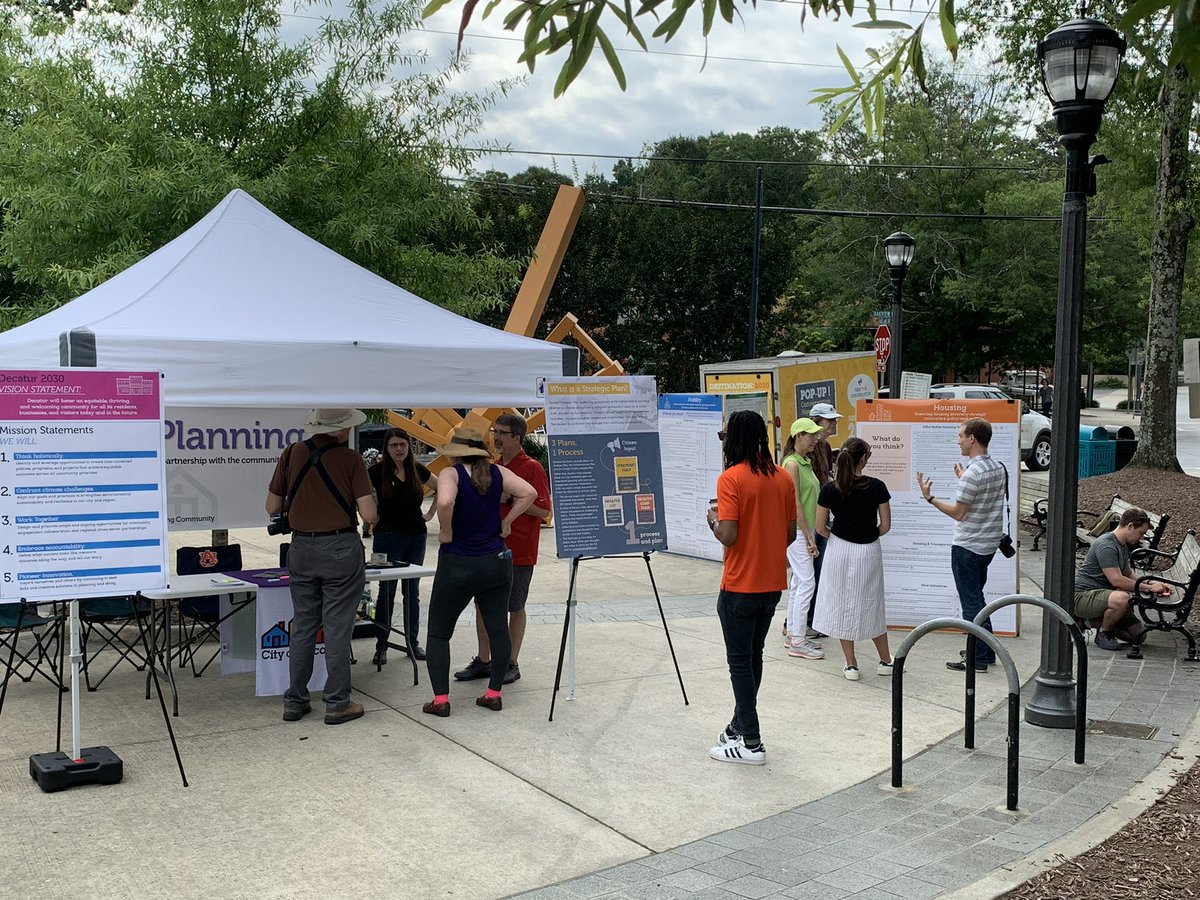 DecaturForums's tweet image. The Decatur Strategic Plan pop-up event is happening now until noon in Harmony Park. Next stop, Decatur Square from 1-4 pm.