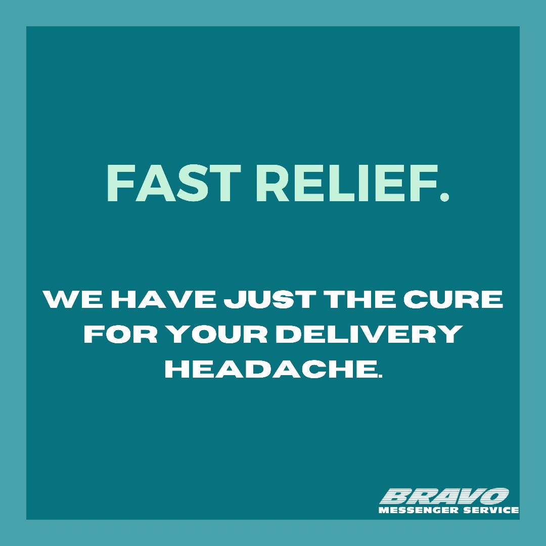 bravomessenger's tweet photo. You never have to think twice or worry about your delivery timing with Bravo Messenger! https://t.co/Tes5YI7DBM