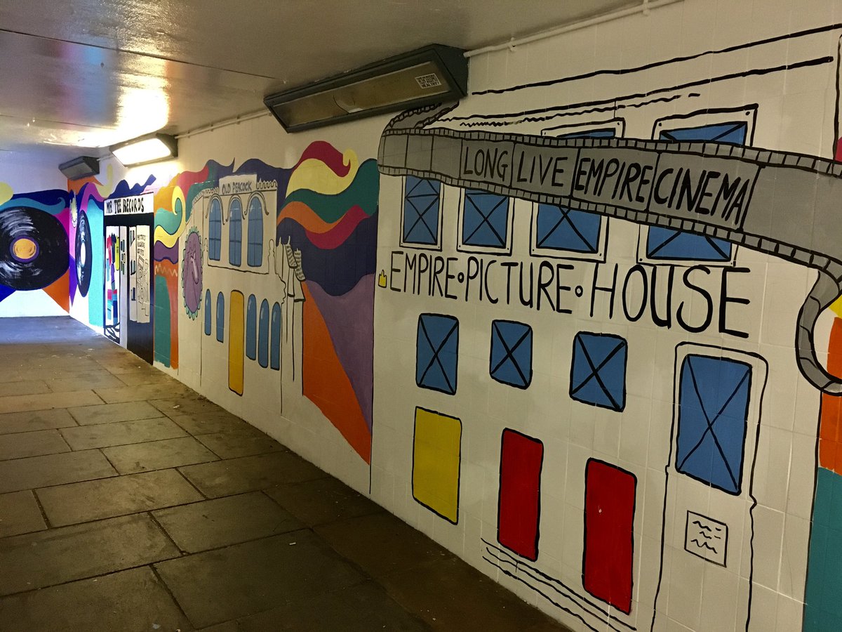 RoomArts's tweet photo. In the words of The Jam  ‘We’re Going Underground! Turning gloomy Subways into colourful Canvases! With the wonderful @coxykate @ClikClikWorc working with @KidderminstColl @Kiddi_BID #horsefairandproud #subways #murals #communityarts https://t.co/cko13NjCOb
