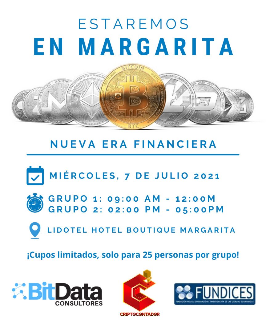 JblancoB's tweet photo. #CriptoEvento Margarita 2021 🏖️

En Julio nos vamos para la isla, nos vamos para #Margarita

Hablaremos de #CriptoEconomia y más... 🚀

#BitData dice presente con @fjcamero @fundices

Detalles en 👇🏻
https://t.co/4aqC2CfSUP

Cc @PetroDivisa https://t.co/JU7c1UFvmr