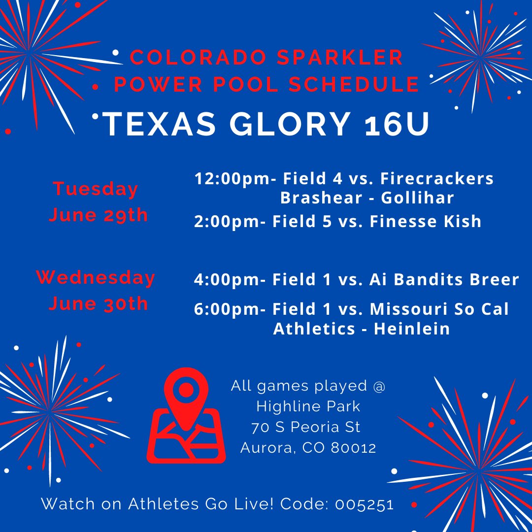 Colorado, here we come! Fun starts on Tuesday at 12 pm at Highline Park, field 4. Many thanks to our very own <a href="/20_chernandez/">Cadence Hernandez</a> for the awesome graphic! #designskills