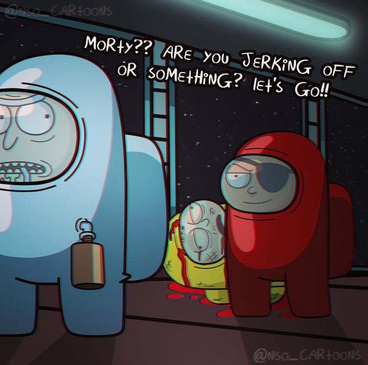Rick & Morty parody of Among Us.

(IG: nso_cartoons)