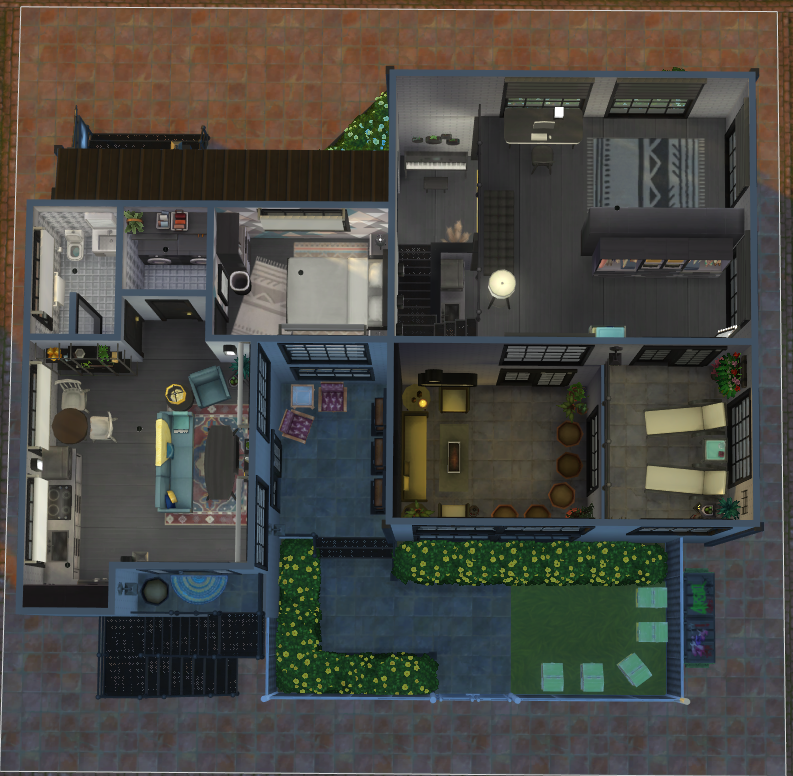 SimsWine's tweet photo. Tonights build is a Warehouse conversion. Modelled off the original lot that was built. #TheSims4 #ShowUsYourBuilds #warehouseconversion https://t.co/1tw33BP05D
