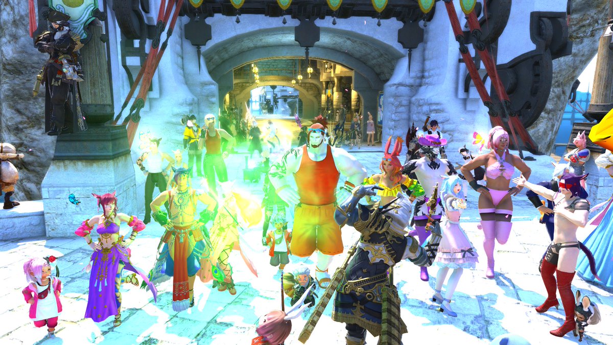 Momo_Destroyer's tweet photo. My glorious return to FFXIV and twitter with my shiny new pc. Just in time for Limsa pride! Happy pride month! 🏳️‍🌈🏳️‍⚧️💖

#FFXIV #GPOSERS #Pride2021 #TheFaeFederation https://t.co/lH4WOdTL7m