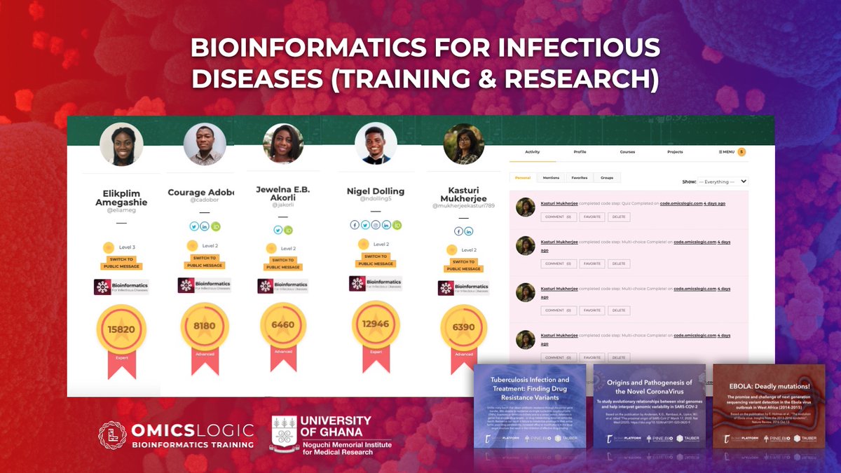 Congratulations to all of the participants of the recently completed Bioinformatics for Infectious Diseases program from University of Ghana. Excited to see so many participants learn about -omics data analysis, visualization and integration.